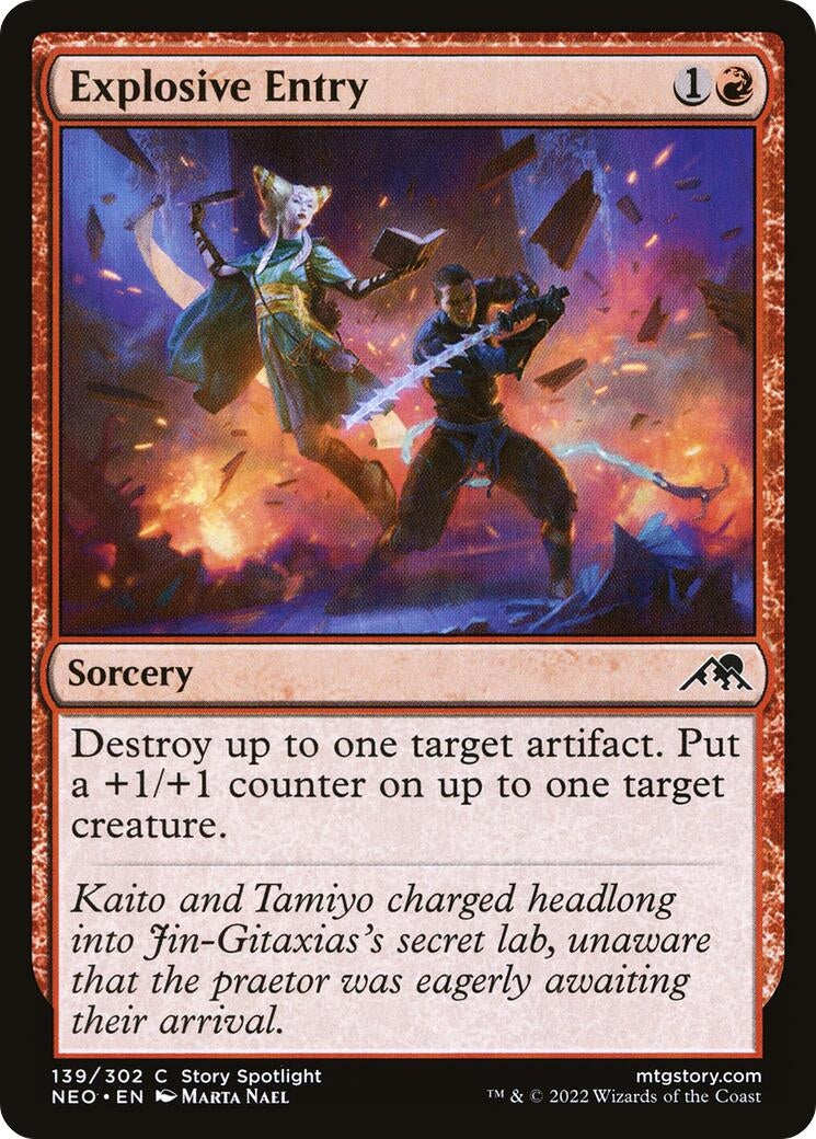 Image for Explosive Entry (139) (Kamigawa: Neon Dynasty) - Magic: The Gathering