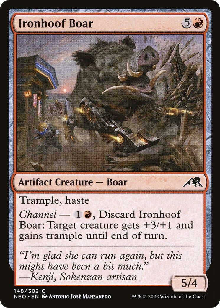 Image for Ironhoof Boar (148) (Kamigawa: Neon Dynasty) - Magic: The Gathering
