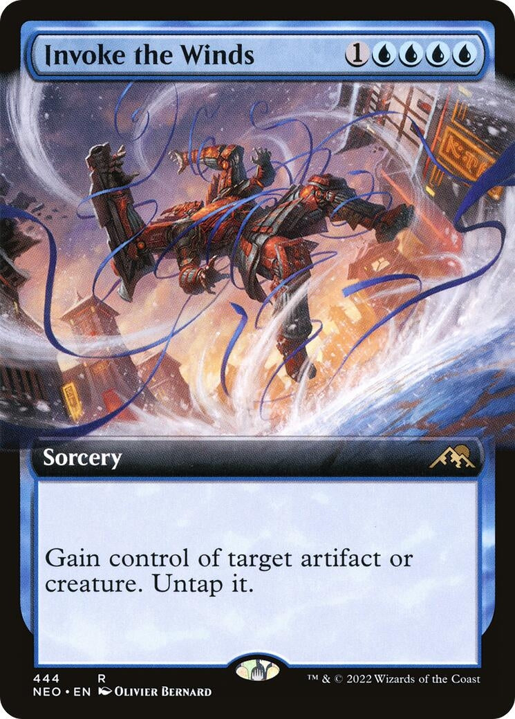 Image for Invoke the Winds (Extended Art) (444) (Kamigawa: Neon Dynasty) - Magic: The Gathering