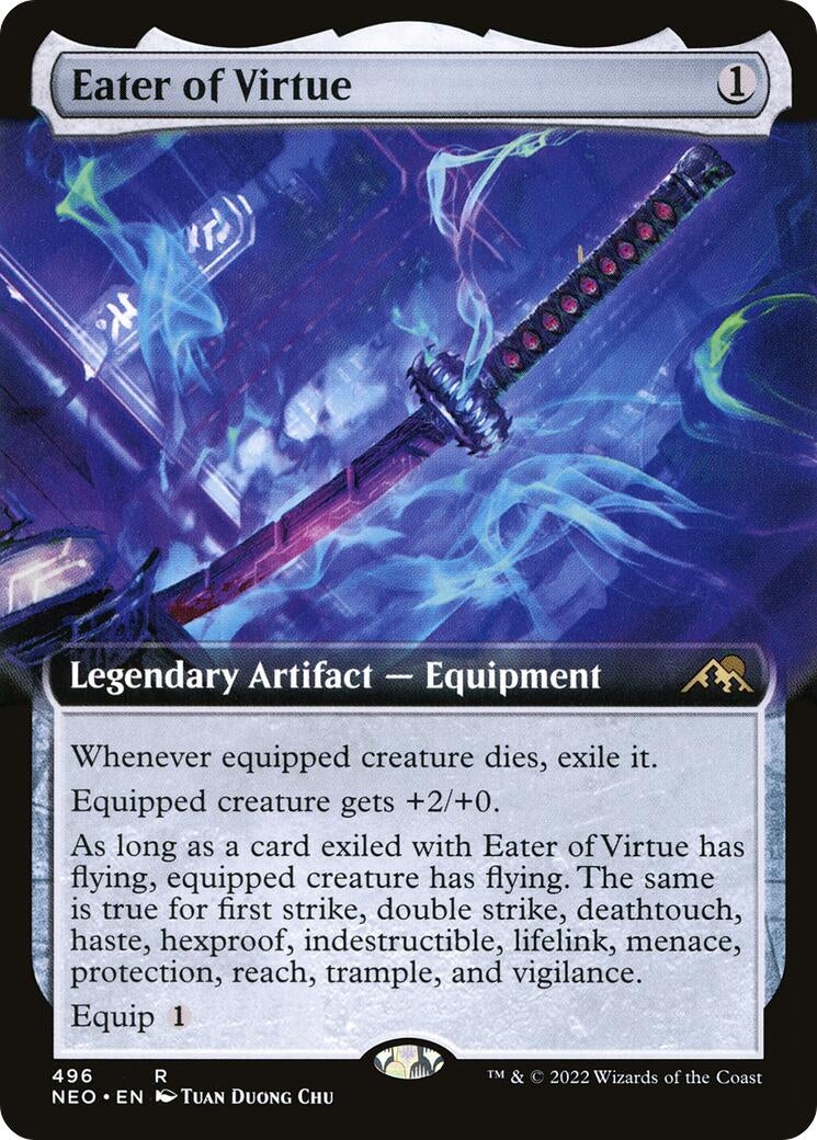 Image for Eater of Virtue (Extended Art) (496) (Kamigawa: Neon Dynasty) - Magic: The Gathering