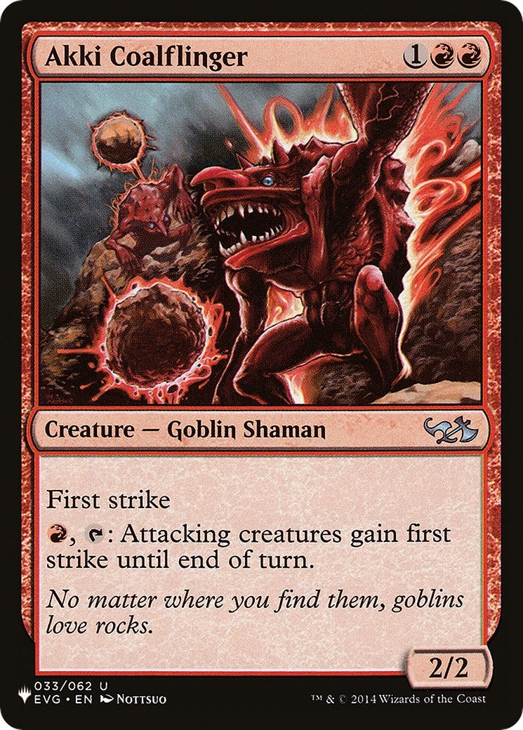 Image for Akki Coalflinger (033/062) (The List Reprints) - Magic: The Gathering