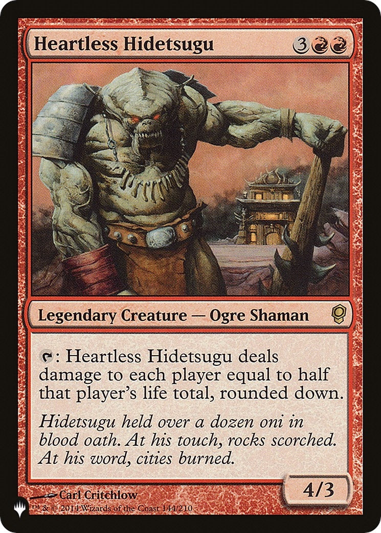Image for Heartless Hidetsugu (144/210) (The List Reprints) - Magic: The Gathering