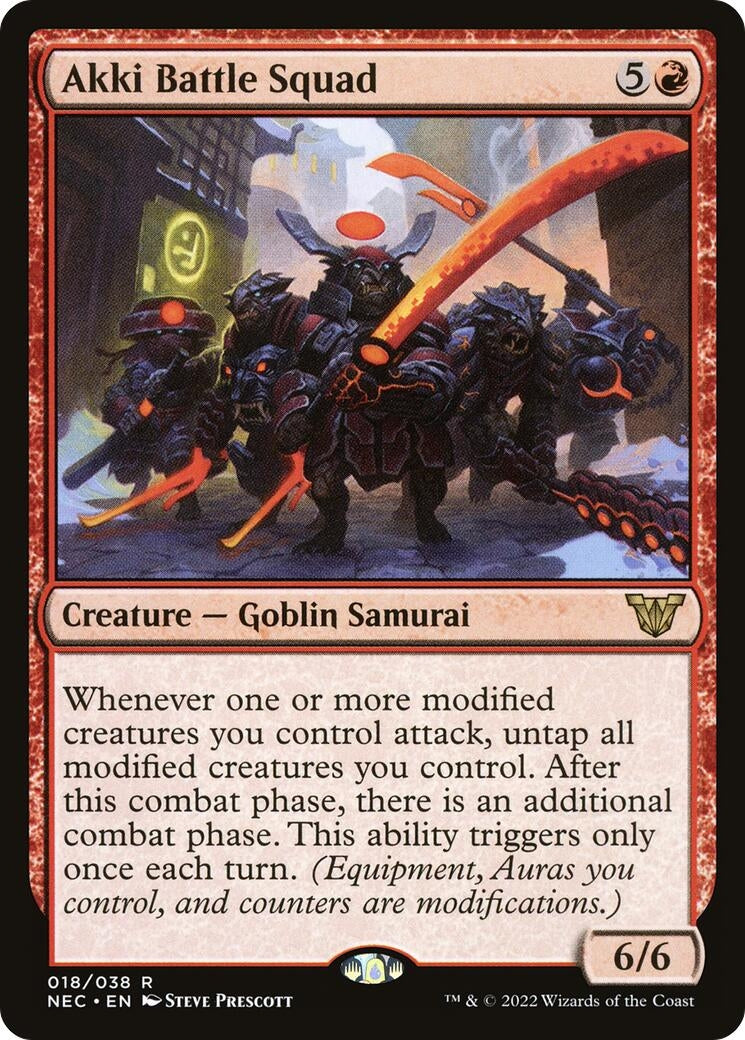 Image for Akki Battle Squad (18) (Kamigawa: Neon Dynasty) - Magic: The Gathering