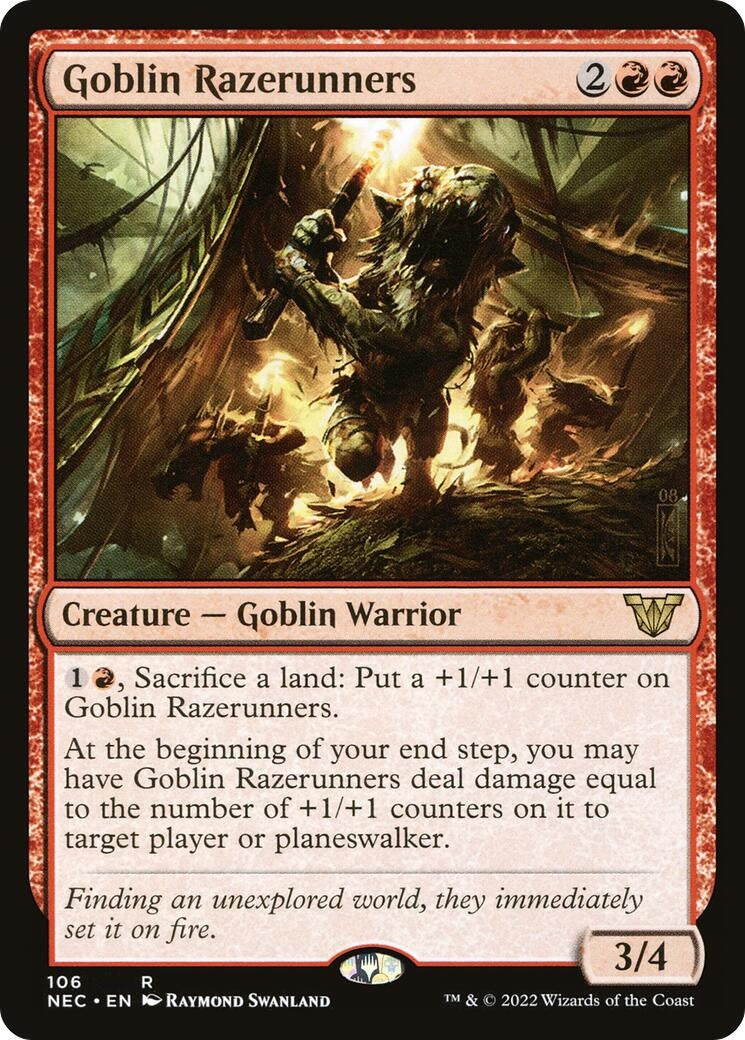 Image for Goblin Razerunners (106) (Kamigawa: Neon Dynasty) - Magic: The Gathering