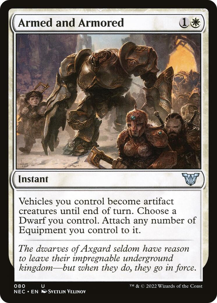 Image for Armed and Armored (80) (Kamigawa: Neon Dynasty) - Magic: The Gathering