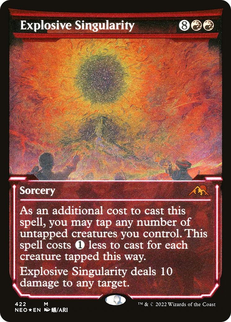 Image for Explosive Singularity (Showcase) (Foil Etched) (422) (Kamigawa: Neon Dynasty) - Magic: The Gathering