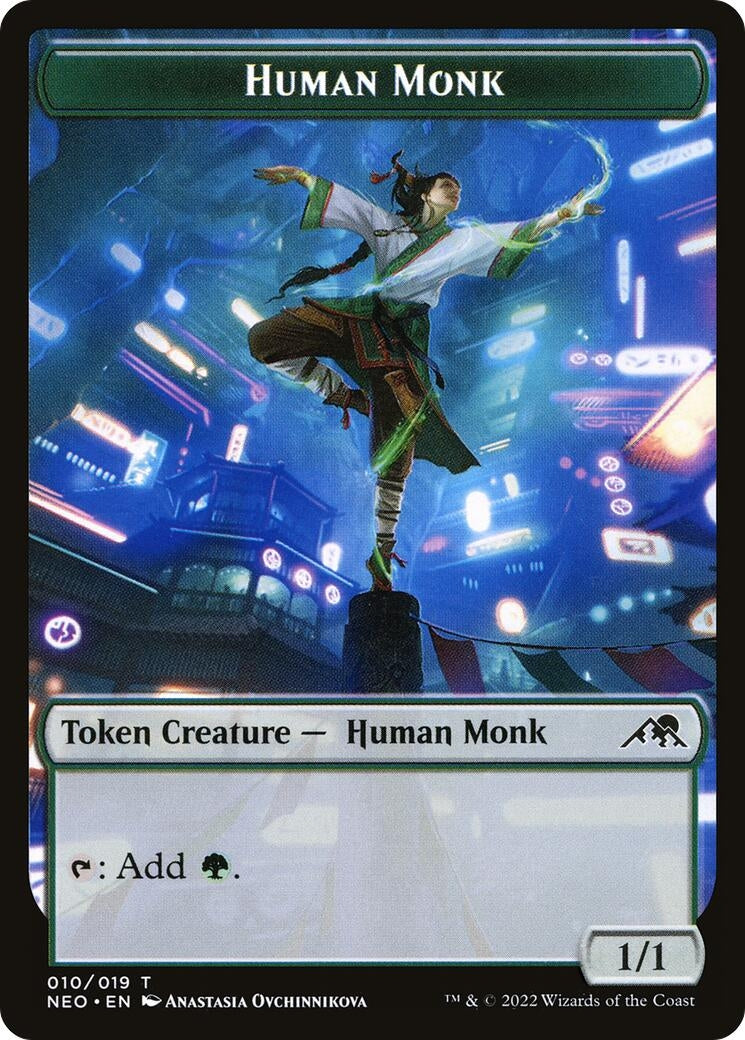 Image for Human Monk Token (10) (Kamigawa: Neon Dynasty) - Magic: The Gathering