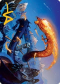 Image for Atsushi, the Blazing Sky Art Card (10/81) (Gold-Stamped Signature) (10) (Kamigawa: Neon Dynasty) - Magic: The Gathering