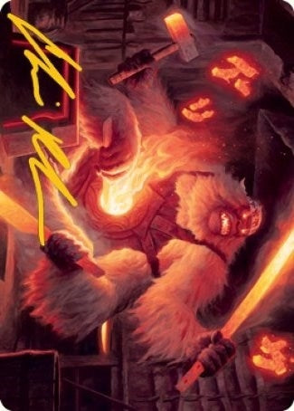 Image for Kami of Industry Art Card (Gold-Stamped Signature) (17) (Kamigawa: Neon Dynasty) - Magic: The Gathering