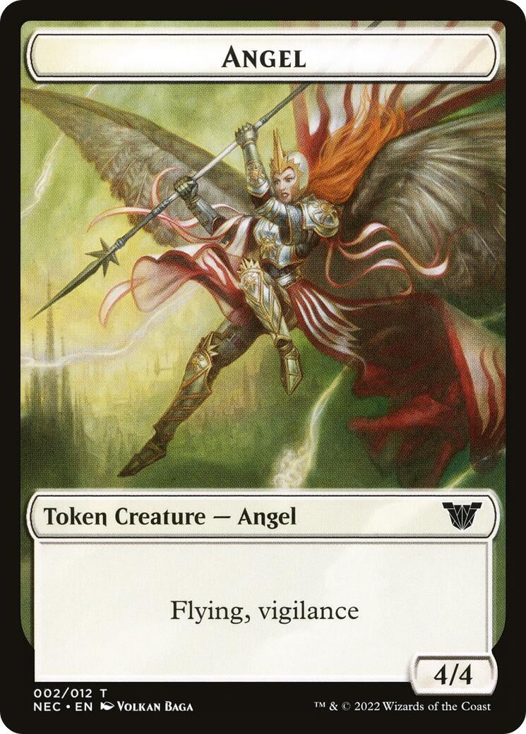 Image for Angel // Elephant Double-Sided Token (2 // 8) (Kamigawa: Neon Dynasty) - Magic: The Gathering