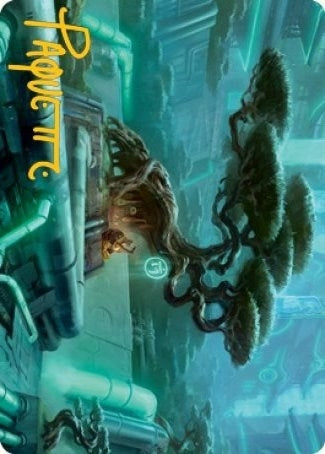 Image for Forest (292) Art Card (Gold-Stamped Signature) (44) (Kamigawa: Neon Dynasty) - Magic: The Gathering