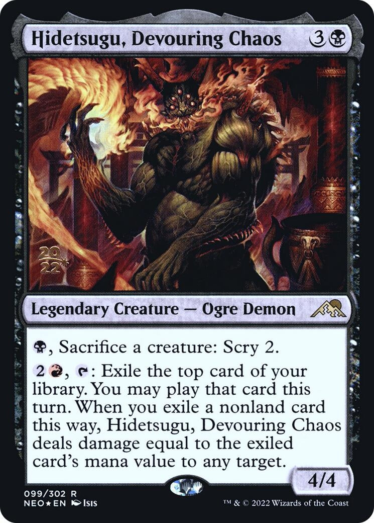 Image for Hidetsugu, Devouring Chaos (99) (Prerelease Cards) - Magic: The Gathering