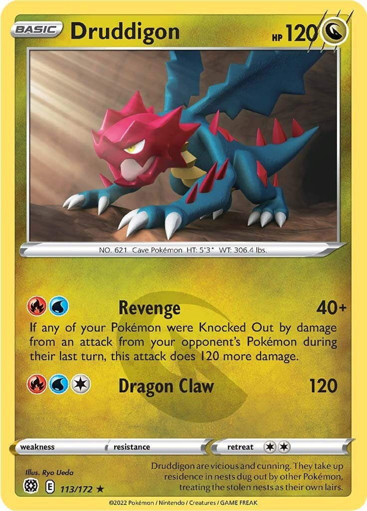 Image for Druddigon (113/172) (SWSH09) - Pokemon