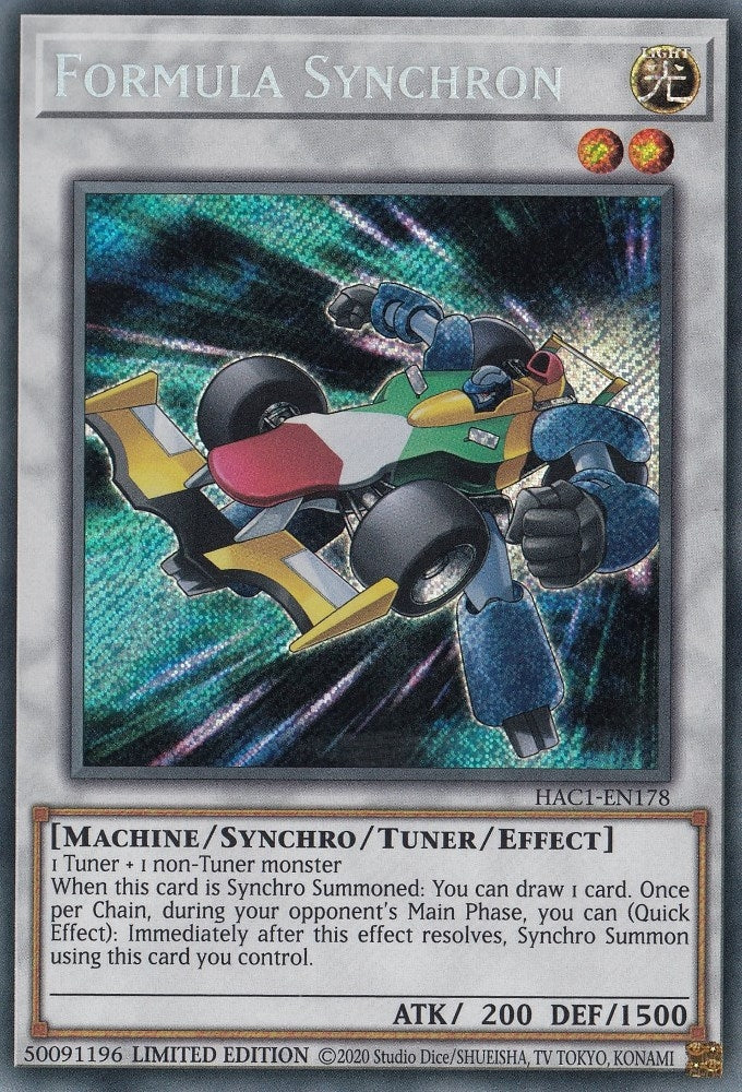 Image for Formula Synchron (HAC1-EN178) (HAC1) - YuGiOh