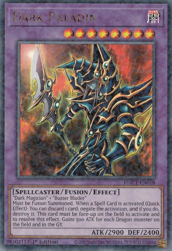 Dark Paladin (Duel Terminal) (HAC1-EN018) (HAC1)