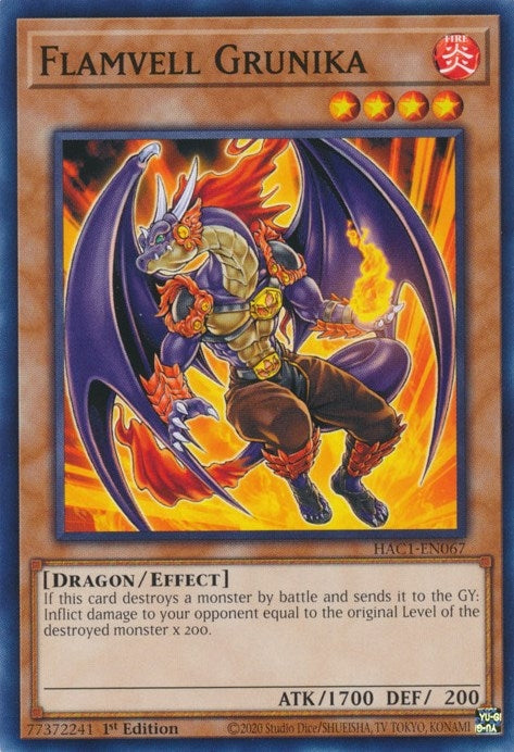 Image for Flamvell Grunika (HAC1-EN067) (HAC1) - YuGiOh