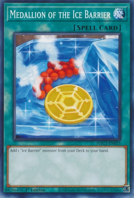 Image for Medallion of the Ice Barrier (HAC1-EN055) (HAC1) - YuGiOh
