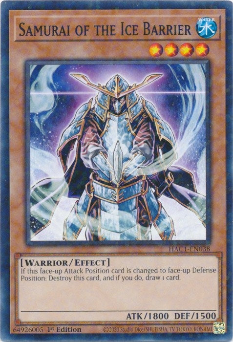 Samurai of the Ice Barrier (Duel Terminal) (HAC1-EN038) (HAC1)