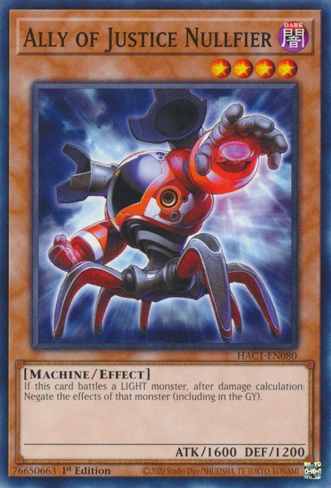 Image for Ally of Justice Nullfier (HAC1-EN080) (HAC1) - YuGiOh