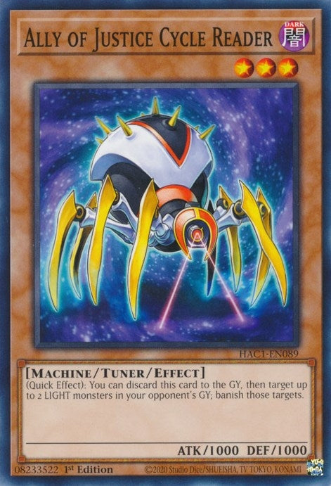 Image for Ally of Justice Cycle Reader (HAC1-EN089) (HAC1) - YuGiOh