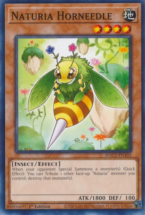 Image for Naturia Horneedle (HAC1-EN105) (HAC1) - YuGiOh
