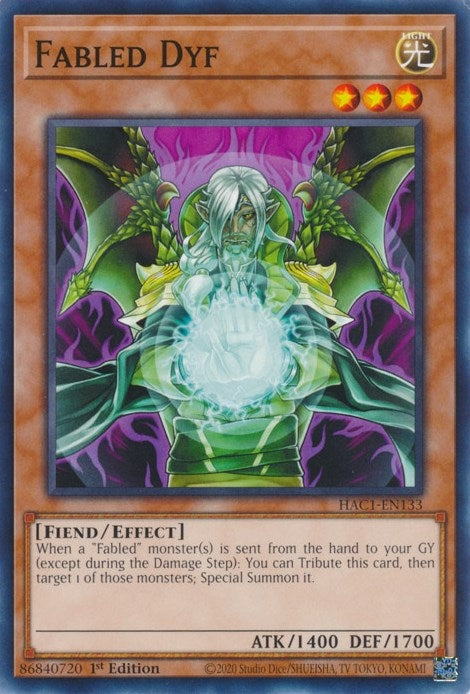Image for Fabled Dyf (HAC1-EN133) (HAC1) - YuGiOh