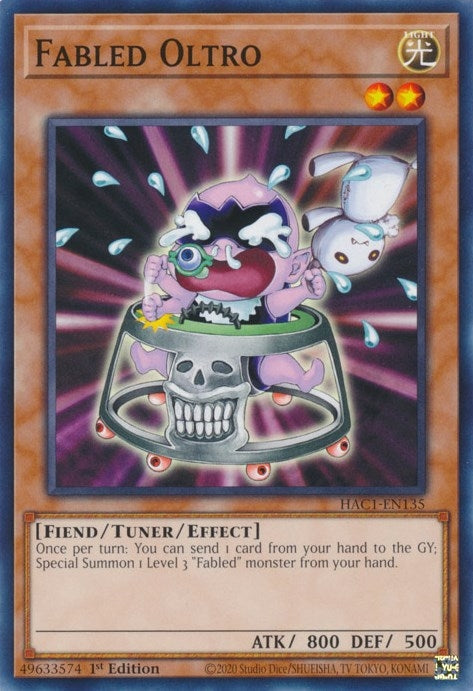 Image for Fabled Oltro (HAC1-EN135) (HAC1) - YuGiOh