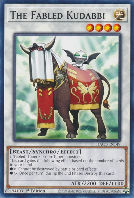 Image for The Fabled Kudabbi (HAC1-EN148) (HAC1) - YuGiOh