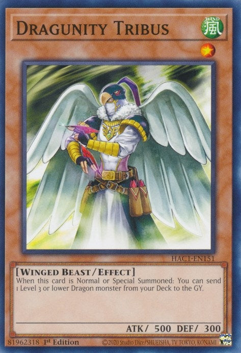Image for Dragunity Tribus (HAC1-EN151) (HAC1) - YuGiOh
