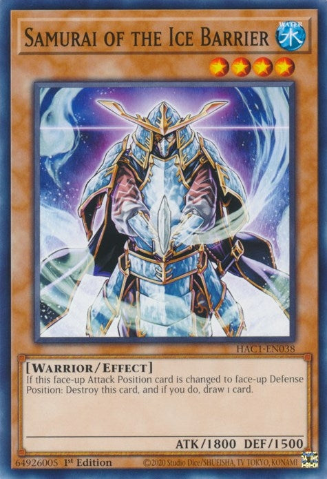 Image for Samurai of the Ice Barrier (HAC1-EN038) (HAC1) - YuGiOh