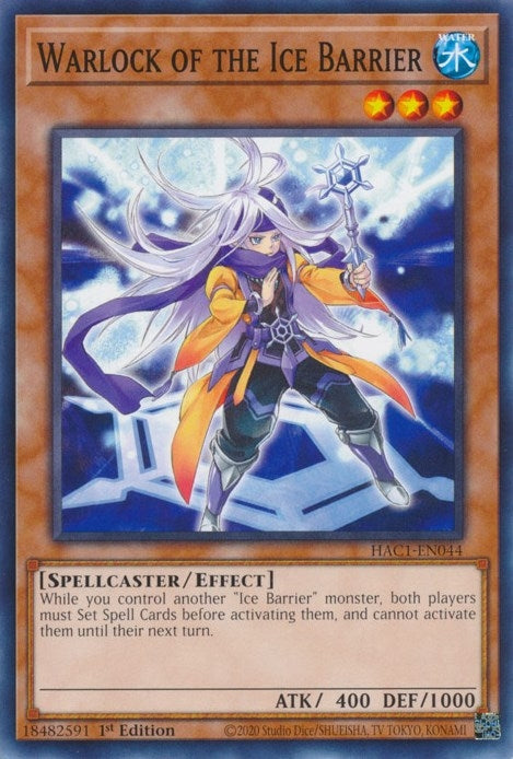 Image for Warlock of the Ice Barrier (HAC1-EN044) (HAC1) - YuGiOh