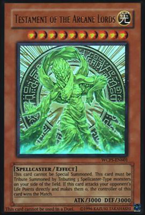 Image for Testament of the Arcane Lords (WCPS-EN601) - YuGiOh