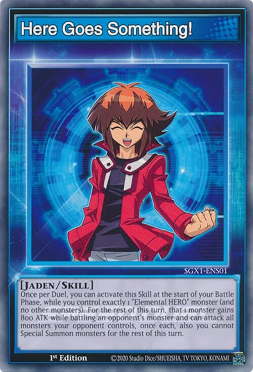 Image for Here Goes Something! (SGX1-ENS01) - YuGiOh
