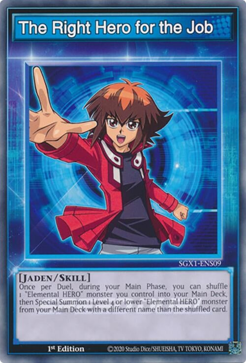 Image for The Right Hero for the Job (SGX1-ENS09) - YuGiOh