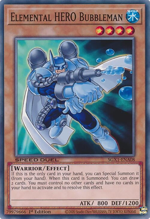 Image for Elemental HERO Bubbleman (SGX1-ENA08) - YuGiOh
