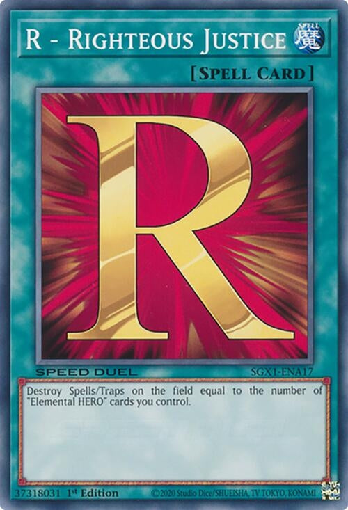 Image for R - Righteous Justice (SGX1-ENA17) - YuGiOh