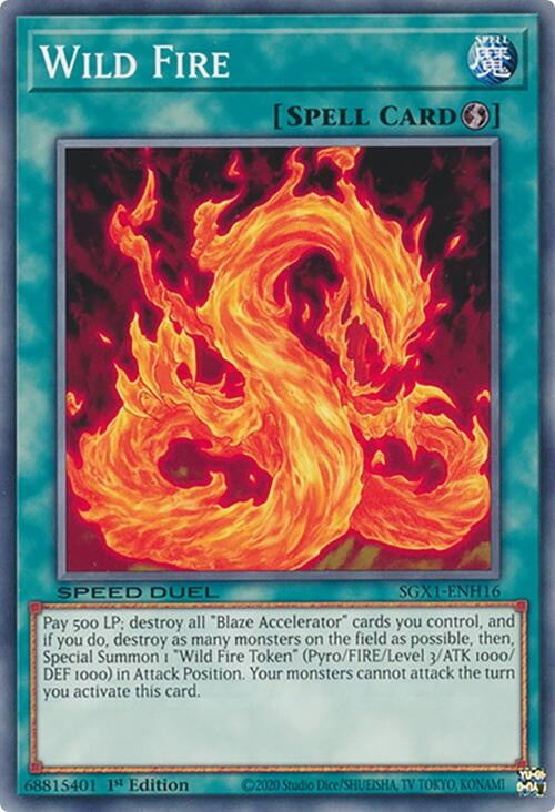Image for Wild Fire (SGX1-ENH16) - YuGiOh