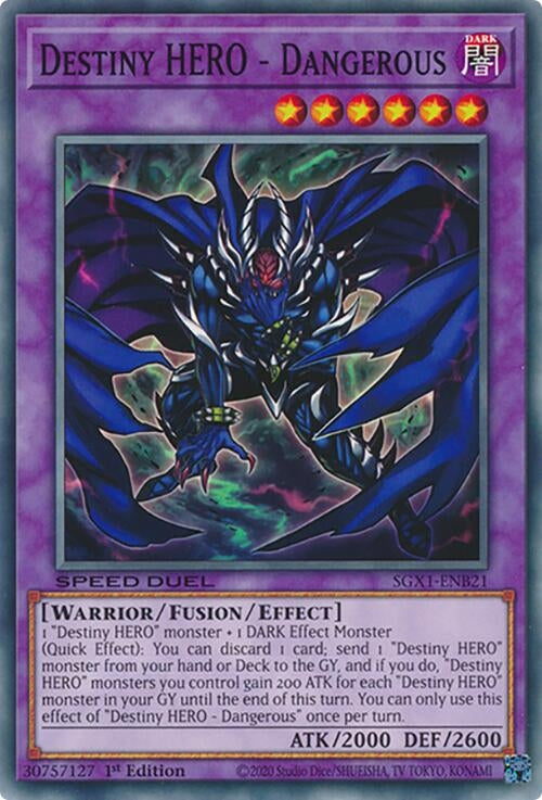 Image for Destiny HERO - Dangerous (SGX1-ENB21) - YuGiOh