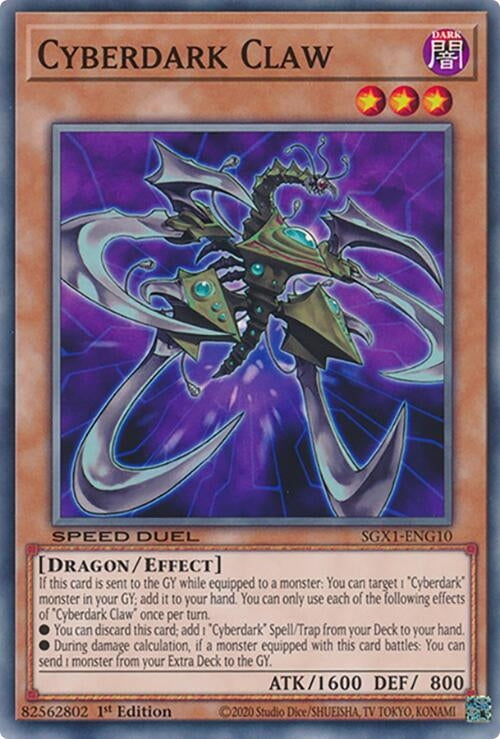 Image for Cyberdark Claw (SGX1-ENG10) - YuGiOh