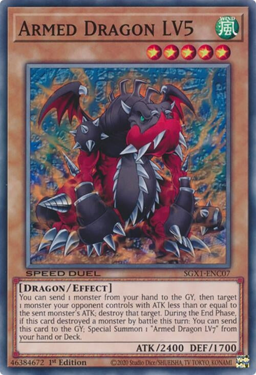 Image for Armed Dragon LV5 (SGX1-ENC07) - YuGiOh
