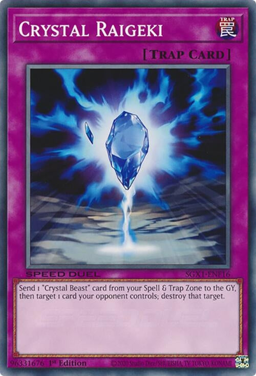 Image for Crystal Raigeki (SGX1-ENF16) - YuGiOh