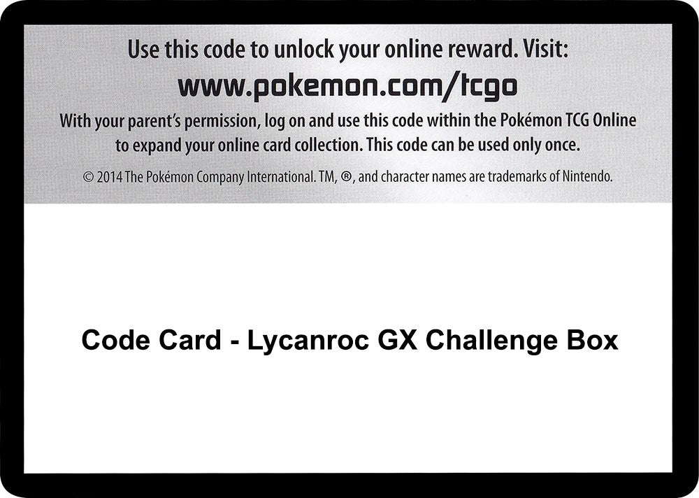 Image for Code Card - Lycanroc GX Challenge Box (SM03) - Pokemon