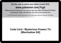 Image for Code Card - Mysterious Powers Tin [Marshadow GX] (SM03) - Pokemon