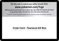 Image for Code Card - Tsareena GX Box (SM03) - Pokemon