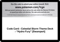 Image for Code Card - Celestial Storm Theme Deck - "Hydro Fury" [Swampert] (CES) - Pokemon