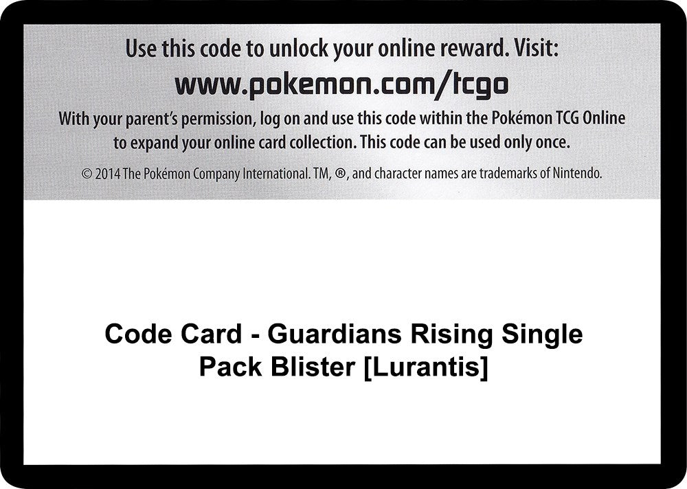 Image for Code Card - Guardians Rising Single Pack Blister [Lurantis] (SM02) - Pokemon