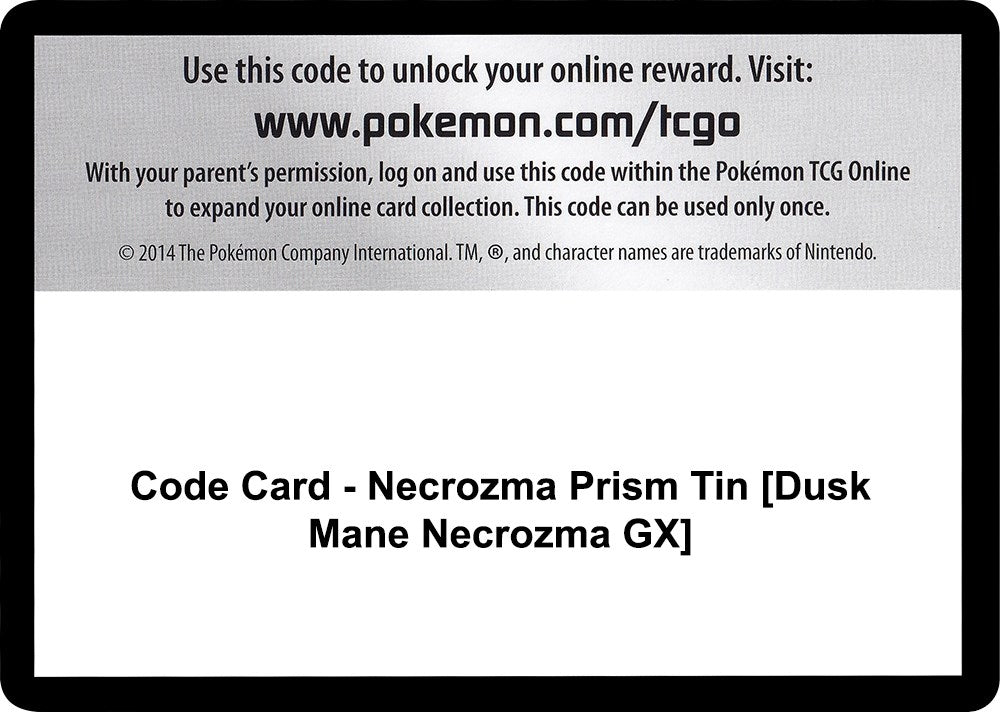 Image for Code Card - Necrozma Prism Tin [Dusk Mane Necrozma GX] (SM05) - Pokemon