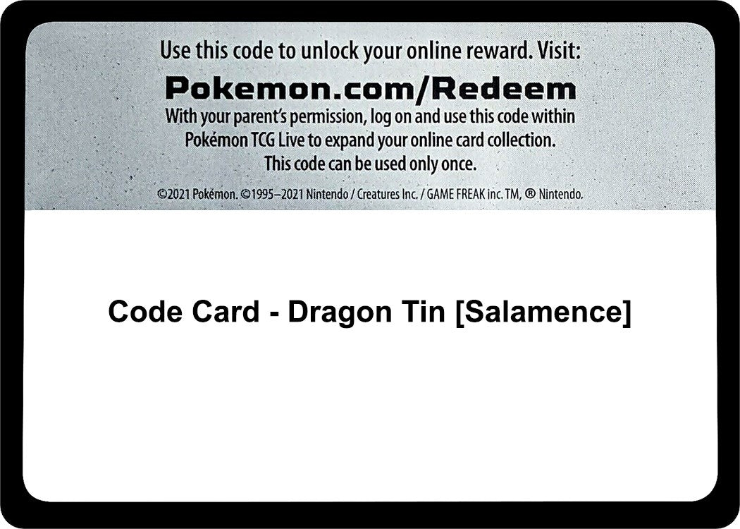 Image for Code Card - Dragon Tin [Salamence] (MCAP) - Pokemon