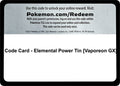 Image for Code Card - Elemental Power Tin [Vaporeon GX] (MCAP) - Pokemon
