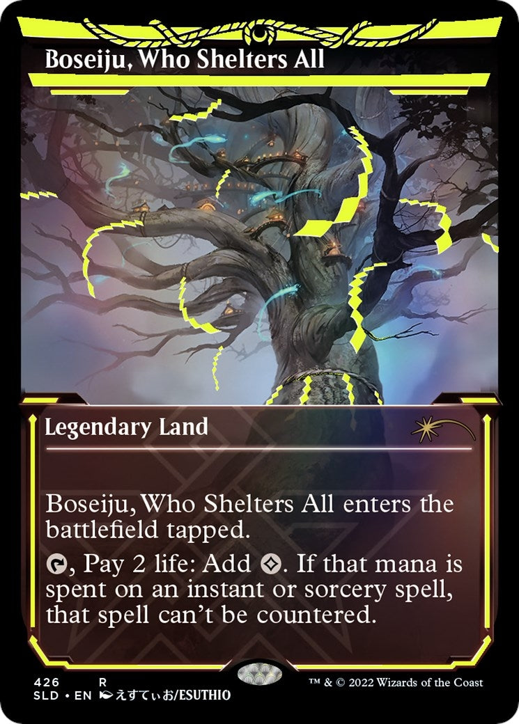 Image for Boseiju, Who Shelters All (Neon Yellow) (426) (Secret Lair Drop Series) - Magic: The Gathering